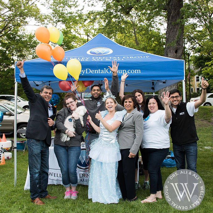 Dental team at booth during community event