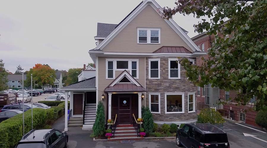 Outside view of dental office in Wellesley