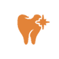 Animated sparkling tooth icon