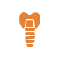 Animated dental implant icon