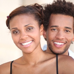 Attractive couple enjoying the many benefits of veneers